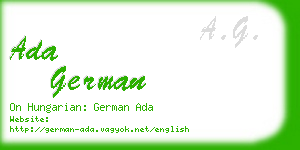 ada german business card